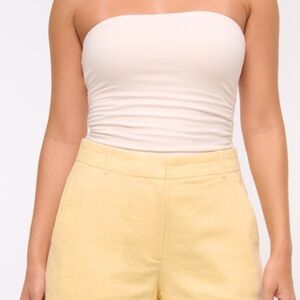 Butter Yellow Linen Trouser